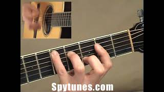 Chord Progression down G shape Guitar Exercise