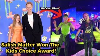 Salish Matter WON the Kids Choice Awards 2024, She Got SLIMED! 💞🥺 #nalish