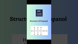 || Structure of Propanol || Anushka Learning Academy || #structure #propanol #shorts #learn #carbon