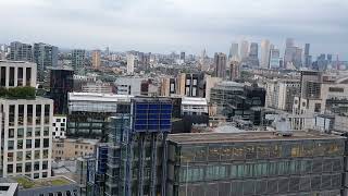 London skyline Canary Wharf from 120 Fenchurch