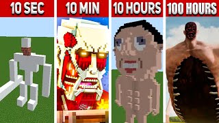 MINECRAFT ALL Characters in Attack On Titan (MEGA COMPILATION №3) : 10 Hours, 10 Minutes,10 SECONDS!