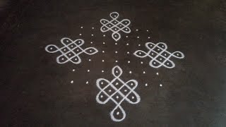 11 x 1 dots flower sikku kolam | easy beautiful kolam | easy kambi kolam | SathyaSelva Arts