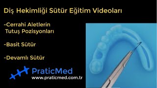 Basit Sütür, Devamlı Sütür ve Tutuş Pozisyonları I PraticMed® Diş Hekimliği Sütür Eğitim Videoları