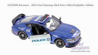 5455DPR Kinsmart - 2024 Ford Mustang Dark Horse Police/Firefighter Edition 1/38 scale