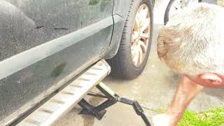 Changing wheel flat  tyres video one