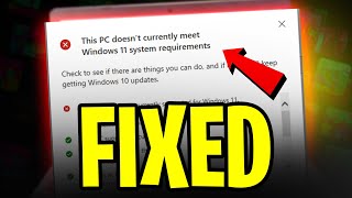 Bypass This PC Doesn't Currently Meet Windows 11 System Requirements - Fix Computer Upgrade Error ✅