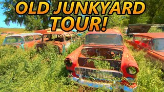 Forgotten Old Car Junkyard Tour! 1950s - 1960s Cars Galore! (Old Car Junkyards) Pt. 2