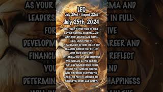 July 25th, 2024 #leohoroscope #dailyhoroscope  #dailyastrologyhoroscope #zodiac  #zodiacuniverse