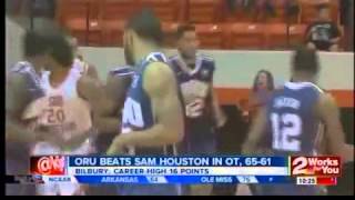 Oral Roberts tops Sam Houston State in OT, 65-61