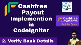 📂 Cashfree Payout Integration in CodeIgniter #2 Verify Bank Details #cashfree #payout #playerofcode