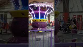 Twinlakes Park Spinning Spiders - kids indoor ride #twinlakes #daysoutwithkids #shorts