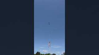 F-16 flyover on Memorial Day in Fort Logan national cemetery