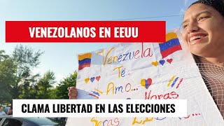 Venezolanos en EEUU Claman por libertad en las elecciones . Entrevistas