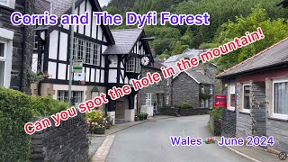 Leaving the Corris Craft Centre we head into Corris village and on into the Dyfi Forest