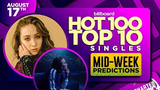 MID-WEEK PREDICTIONS | Billboard Hot 100, Top 10 Singles | August 17th, 2024