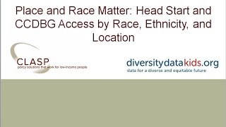 Place and Race Matter  Head Start and CCDBG Access by Race, Ethnicity, and Location