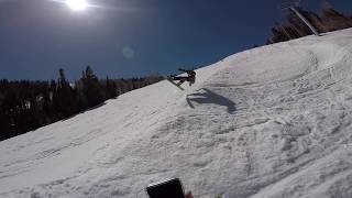 My kids ski jumping Canyons April first 2018 memories