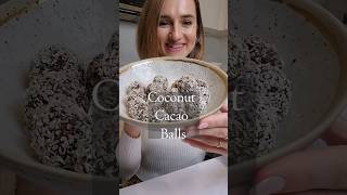 Chocolate Coconut Balls Recipe | Simple Vegan Dessert | Bit Healthier #shorts #dessert #vegan