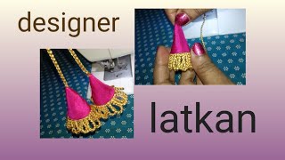 how to make fabric latkan || diy latkan || blouse latkan