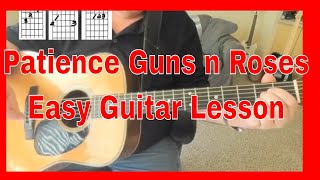 Patience Guns n Roses Easy Guitar Lesson Tutorial