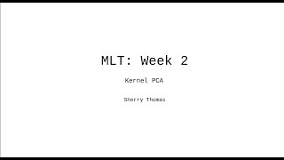 Week-2 | Tutorial | MLT