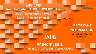 JAIIB: PPB INPORTANT INFORMATION - Part 08