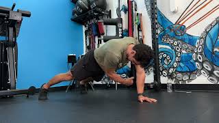 Plank Cable Pull Through (arm bent to row)