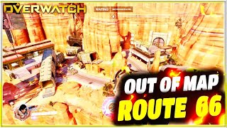 OVERWATCH GLITCHES AND SPOTS *NEW* OUT OF MAP ROUTE 66 (SOLO) IN OVERWATCH