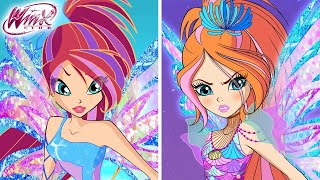 El Club Winx - Transformación Sirenix - Comparación Temporada 5 vs Temporada 8 - Español Latino