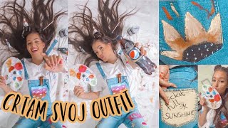 CRTAM CIJELI OUTFIT - DIY odjeće 🎨