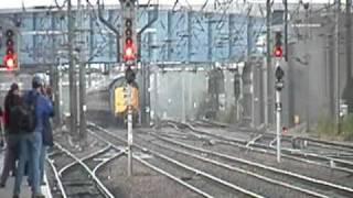 55022 (2tone) Thrashes through Doncaster on the Norseman..MOD