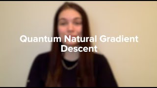 An Intro to Quantum Natural Gradient Descent