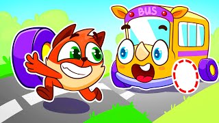 WHEELS ON THE BUS and THIEF! Baby Cars Kids Songs