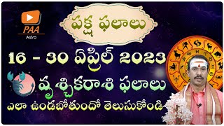 వృశ్చికరాశి ఫలితాలు | 2023  April16-30 రాశిఫలాలు | Rasi Phalalu Scorpio Rasi | Scorpio Horoscope