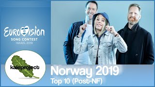 Norway ESC Selection (Melodi Grand Prix) 2019 Top 10 With Comments (After Show)