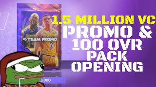 100 OVR PROMO & MECHA PACK OPENING in NBA 2K24 MyTEAM - 1.5 Million VC looking for Goat Wemby