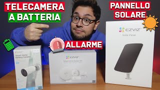 Casa sicura con EZVIZ Telecamera CB3 con Pannello SOLARE e Allarme Economico SMART B1 Kit