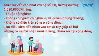 Từ ngày 1/7/2021, tăng mức trợ cấp xã hội cho người cao tuổi