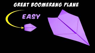 Easy Boomerang Plane A4 Tutorial | how to make a paper airplane that comes back to you