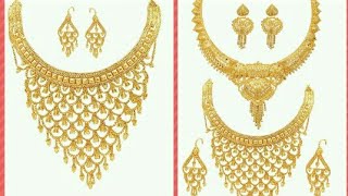 Attractive Brass necklace set with earrings / Brass jewellery set