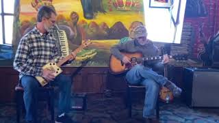 Russ Wellington on 4 string CBG and Rob Usher in CBG bass at the Hwy61roadhouse club November meet.