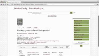 Weston Family Library Online Catalogue Tutorial