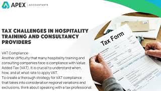 Tax Challenges in Hospitality Training and Consultancy Providers