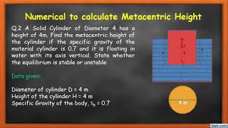 Numerical of Metacentric Height | Lecture -11 | FMHM | GTU | 3141906 | 2130602