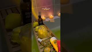 Part 8 | pov: yellow self care night 💛#selfcare #asmr #bath #aesthetic #bathbomb #skincare #yellow