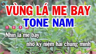 Karaoke Vùng Lá Me Bay Tone Nam ( Cm ) Nhạc Sống Mới || Karaoke Tuấn Kiệt