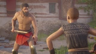 Assassin's Creed Odyssey - Alexios Spartan Training  (Alexios Past Cutscene)