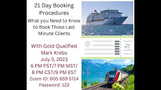 21 Day Booking Procedures