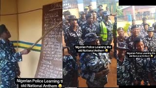 Trending viideo of Police officers learning the new anthem