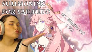 SUMMONING FOR YAE MIKO LESSGO | genshin impact